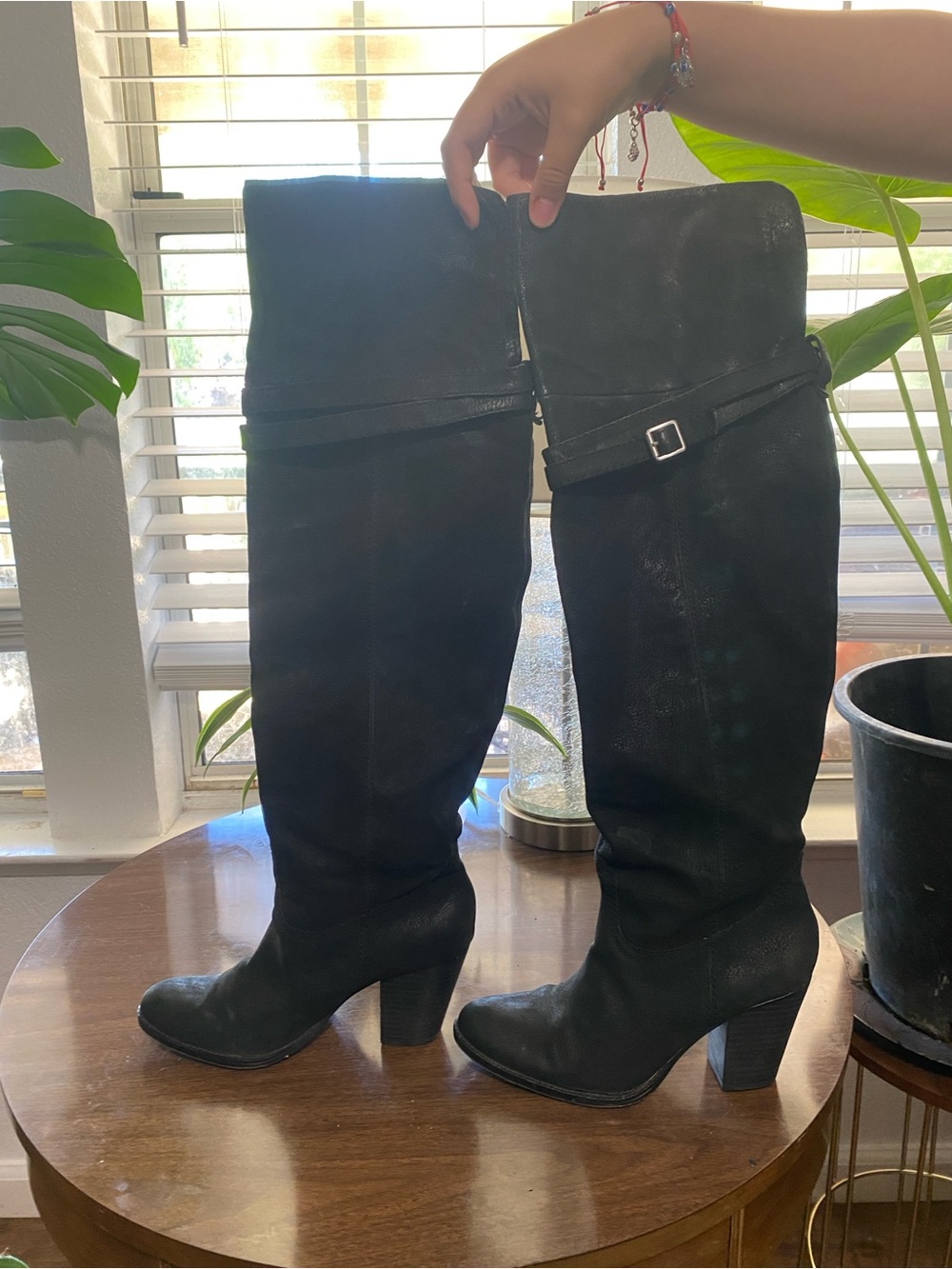 Vince Camuto Brushed Suede Over-the-knee boots in Black, Size 8